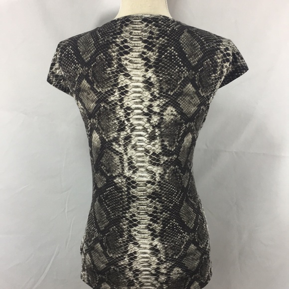 Michael Kors snakeskin knotted collar jersey top - Picture 3 of 5